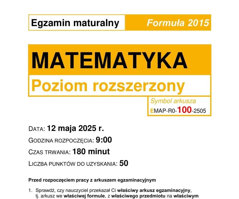 Ile trwa matura z matematyki rozszerzonej? Sprawdź, co musisz wiedzieć
